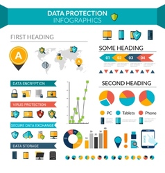 Data protection infographics Royalty Free Vector Image