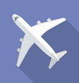 airplane icon modern flat style with a long shadow vector image