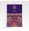 decorative sheet of paper with oriental floral vector image