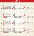 2013 calendar vector image