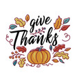 hand drawn happy thanksgiving typography vector image vector image
