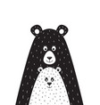 poster with a picture of a bear and the little vector image vector image