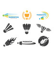 shuttlecock icon logo design vector image