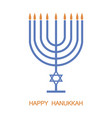 happy hanukkah jewish festival of lights scene vector image