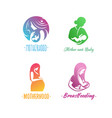 logos of child care motherhood and childbearing vector image vector image