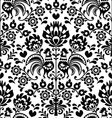 seamless floral polish folk pattern - wycinanki vector image vector image