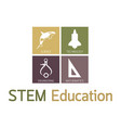 stem education logo vector image