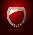 decorative shield vector image vector image