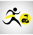 winner silhouette sport golf icon vector image vector image