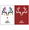 christmas cards red nosed rudolph vector image vector image