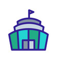 stadium icon isolated contour symbol vector image vector image