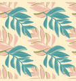 geometric jungle leaf seamless pattern summer vector image