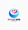 logo abstract gradient colorful style vector image