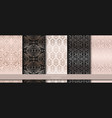 luxury abstract pattern collection pale pink vector image