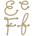 rope alphabet vector image