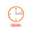 autumn time back change your clocks on winter vector image