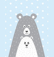 bear and the little vector image vector image