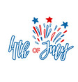 classic holiday lettering series happy 4th vector image