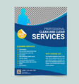 professional cleaning service flyer template vector image