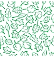 spring green trees and bushes seamless pattern vector image