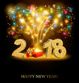 happy new year background with a firework vector image