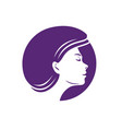 logo face woman beauty salon spa fashion symbol vector image vector image