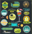 retro style travel and vacation labels vector image vector image