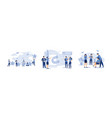 score of five points a big magnet attracts likes vector image vector image
