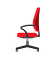 computer chair office style side view icon indoor vector image
