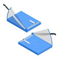 isometric paper cutter isolated on white vector image vector image