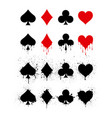 set symbols deck cards for playing poker vector image vector image