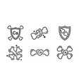 strong healthy bones icons set human health vector image