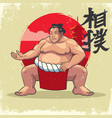 sumo player vintage vector image