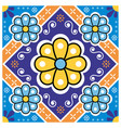 floral tile seamless pattern mexican vector image