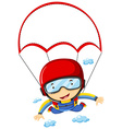 person doing sky diving vector image
