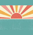 retro sunburst background vintage bright grunge vector image