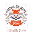 emblem baseball campus team vector image