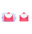 open letter paper in envelope blank icon or email vector image vector image