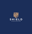 ahletter shield icon vector image