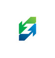 arrow letter z logo template icon symbol vector image