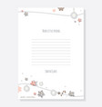 christmas letter from santa claus template a4 vector image