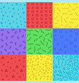 collection swatches memphis patterns vector image vector image