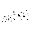 falling star cloud vector image
