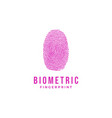 fingerprint biometric finger stamp logo template vector image