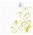 floral background with butterflies vector image