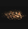 golden bokeh sparkle light blur star dust sparks vector image vector image