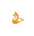 fox tail symbol wolf logo design icon vector image