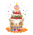 happy birthday cake 2 vector image