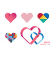 happy valentines day heart shape concept design vector image