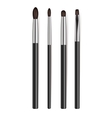 realistic professional cosmetics brush set vector image vector image